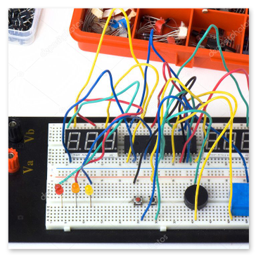 Elektronik und Verdrahtung für Effekte